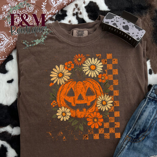 Distressed Pumpkin Flowers
